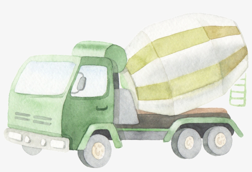 Cement Truck Transparent Decorative - Scrapbooking, transparent png