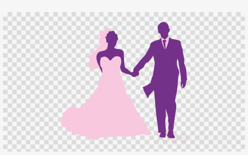 Wedding Couple Silhouette Clipart Wedding Invitation - Maruko Chibi, transparent png