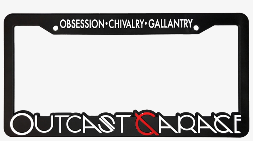 Outcast Garage License Plate Frame - Work License Plate Frame, transparent png