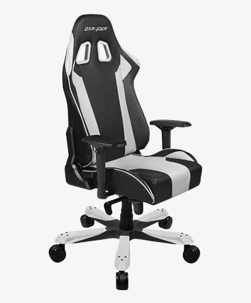 Dxracer King Ks06/nw Gaming Chair - Black And White Gaming Chair, transparent png