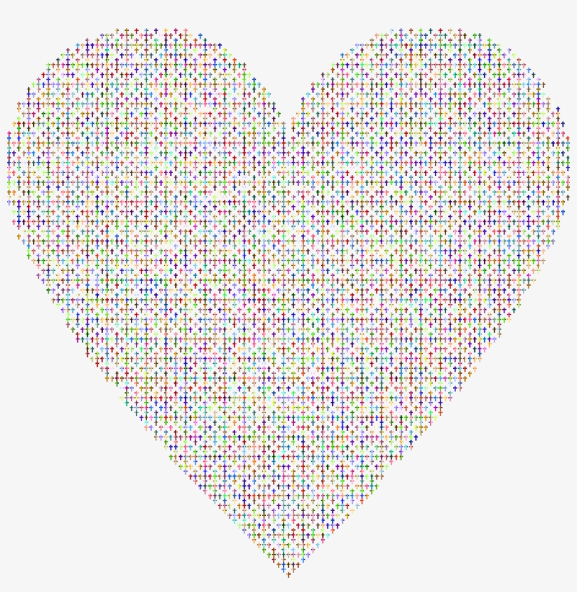 This Free Icons Png Design Of Chromatic Cross Heart, transparent png