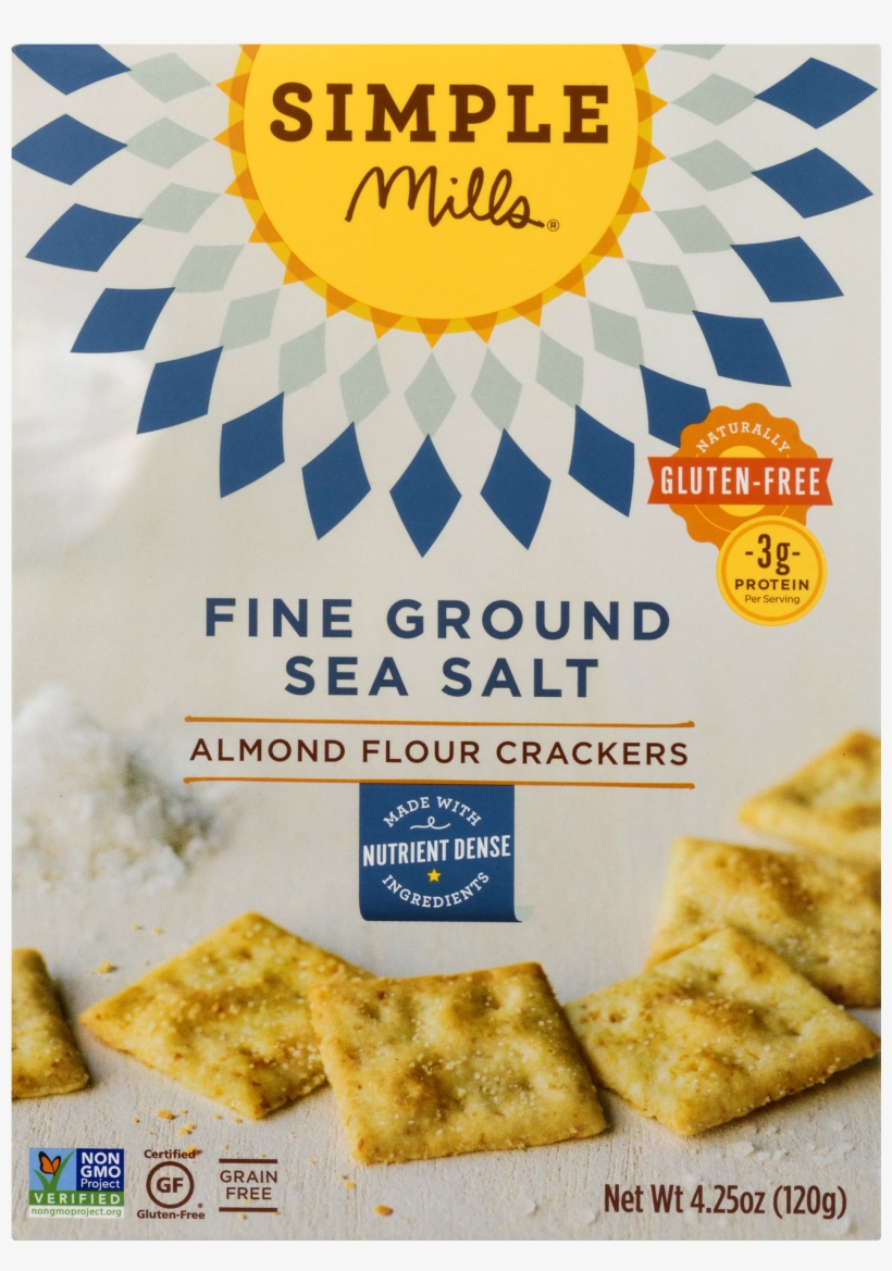 Simple Mills Almond Flour Crackers, Fine Ground Sea - Simple Mills Sprouted Seed Crackers, transparent png