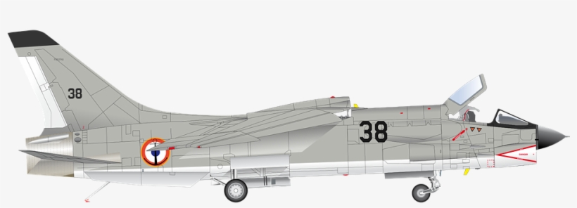 Airplane Crusader French Jet Navy - Military Plane Reference, transparent png