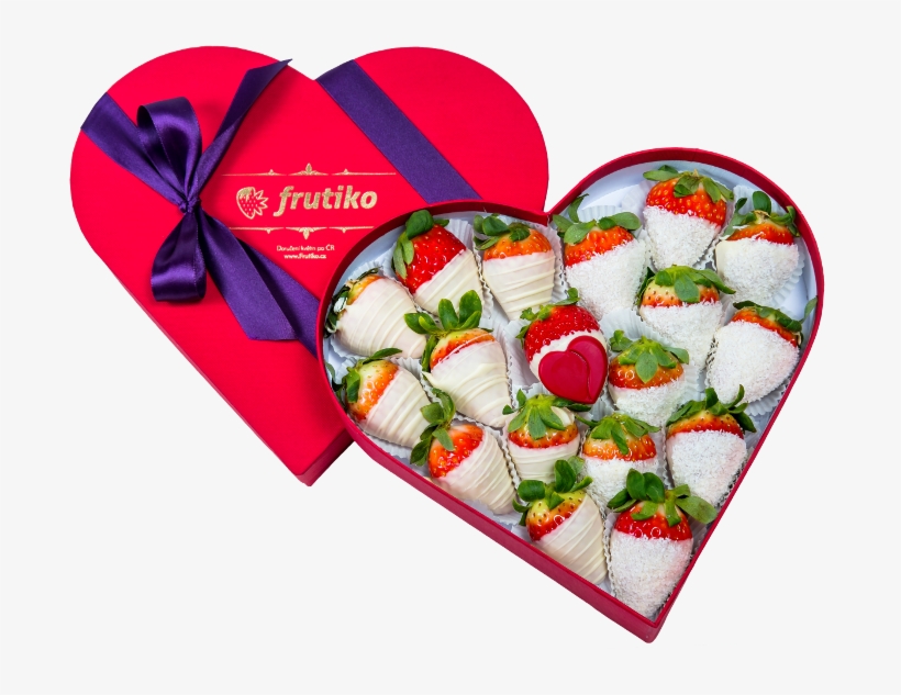 Heart Chocolate Box White - Png Клубника В Шоколаде В Коробке, transparent png
