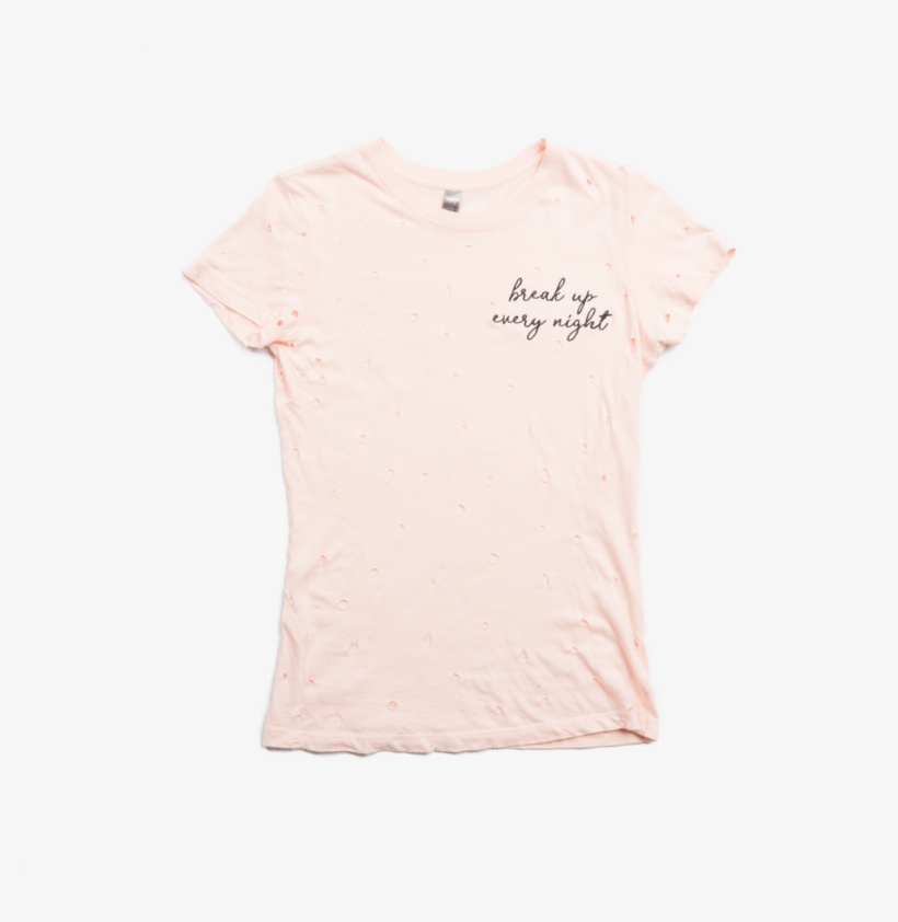 Breakup Every Night Distressed Tee - Active Shirt, transparent png