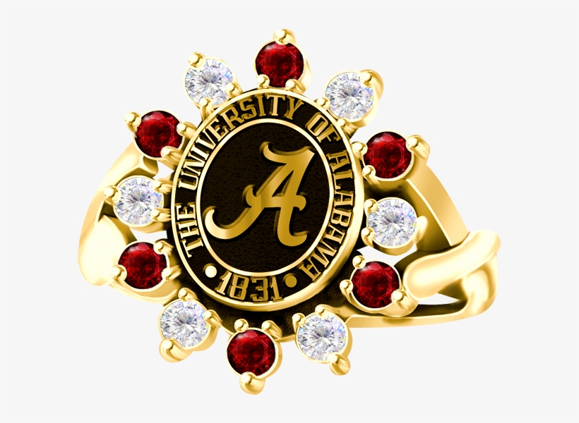 University Of Alabama Women's Dinner Ring With Alternating - Female, transparent png