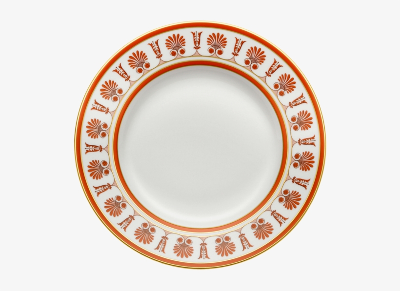 Palmette Round Flat Plate, Scarlatto, 12in - Richard Ginori Palmette Oval Platter, transparent png