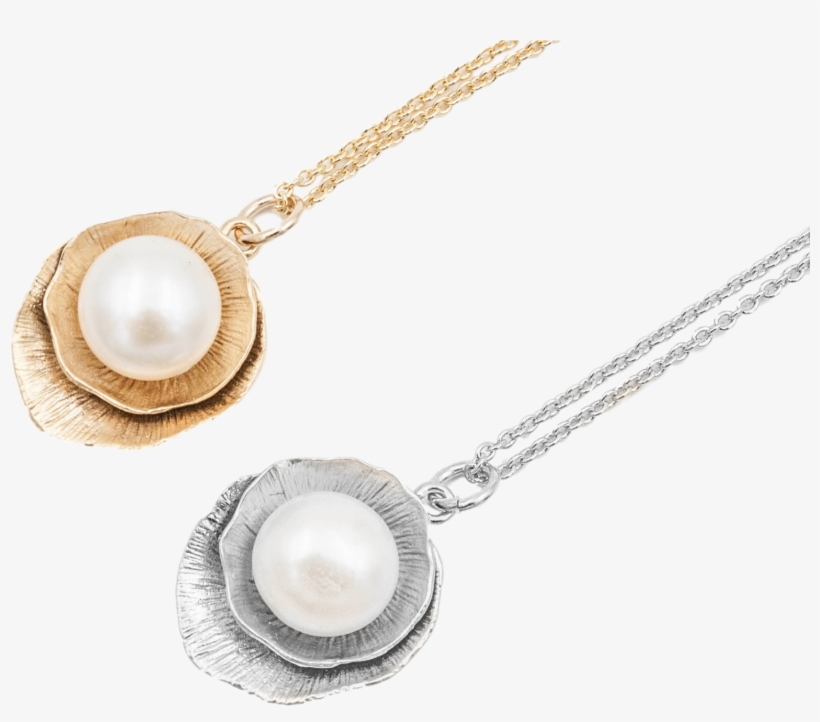 Lotus Leaf Pearl Necklace, transparent png