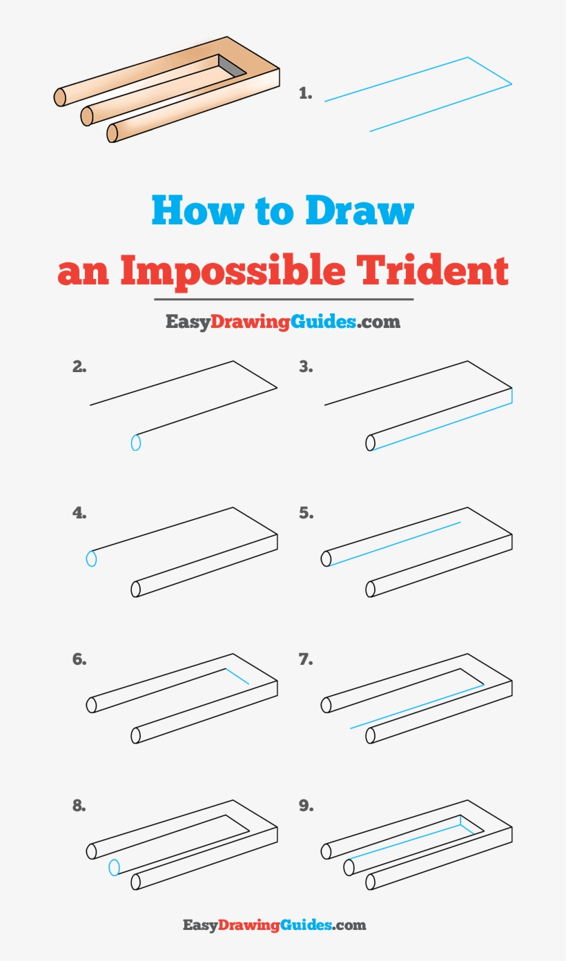 How To Draw Impossible Trident - Draw A Cap For Graduation, transparent png