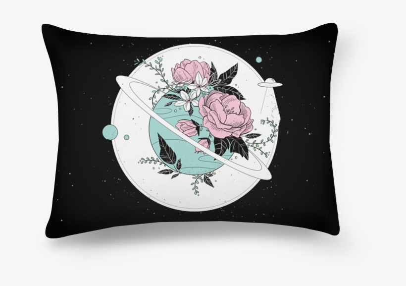 Almofada Retangular Flores Espaciais - Throw Pillow, transparent png