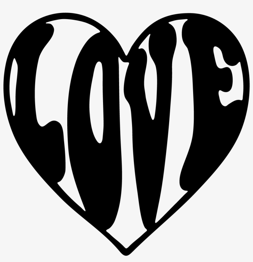 Hippy Love Heart - Hippie Love Silhouette, transparent png