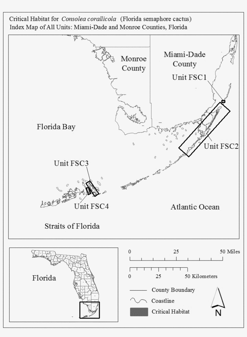 Index Map Of All Critical Habitat Units For Consolea - Diagram, transparent png