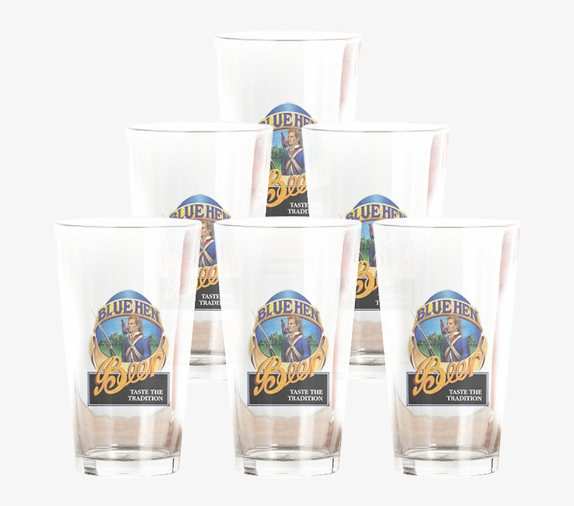 Blue Hen Beer Pint Glasses - Blue Hen Beer Pint Glass Drinking Glass, transparent png