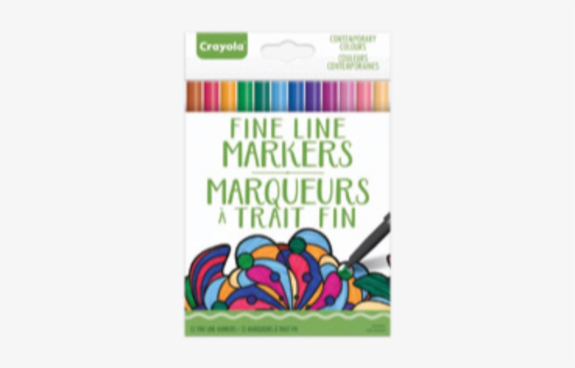 Crayola® Fine Line Markers Fine Tip Contemporary Colours - Crayola Fine Line Contemporary Colours Markers Multi, transparent png