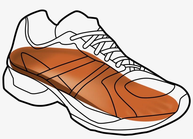 Youth Running Shoe Black Outline - Description, transparent png