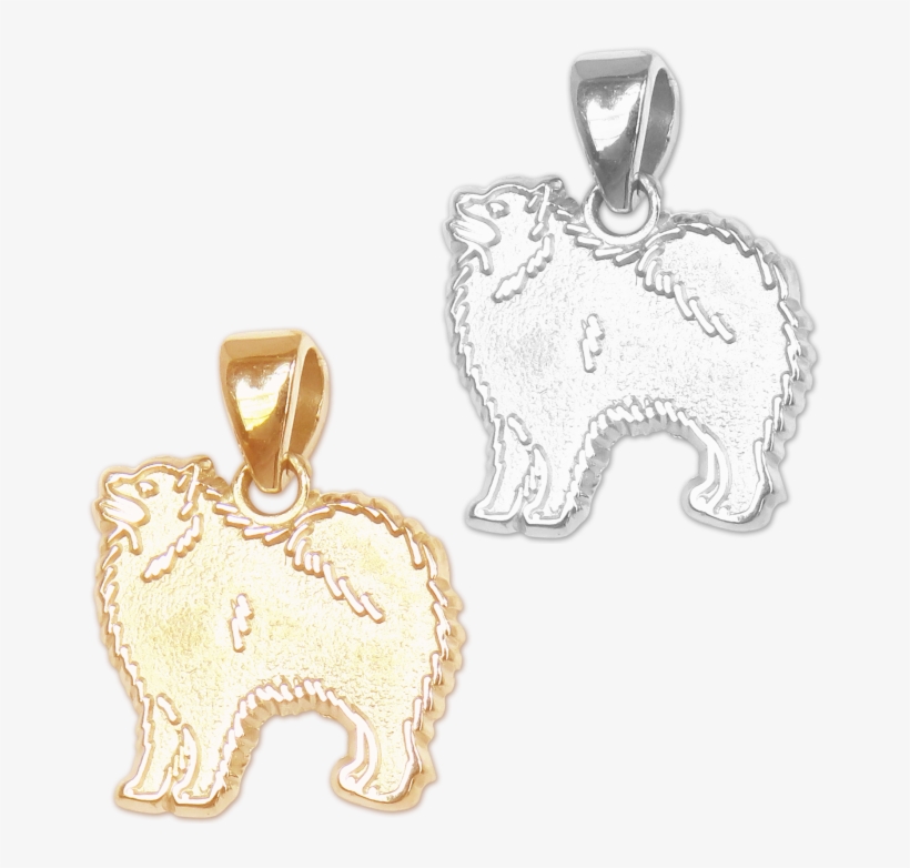 Samoyed Charm Or Pendant In Sterling Silver Or 14k - Pendant, transparent png