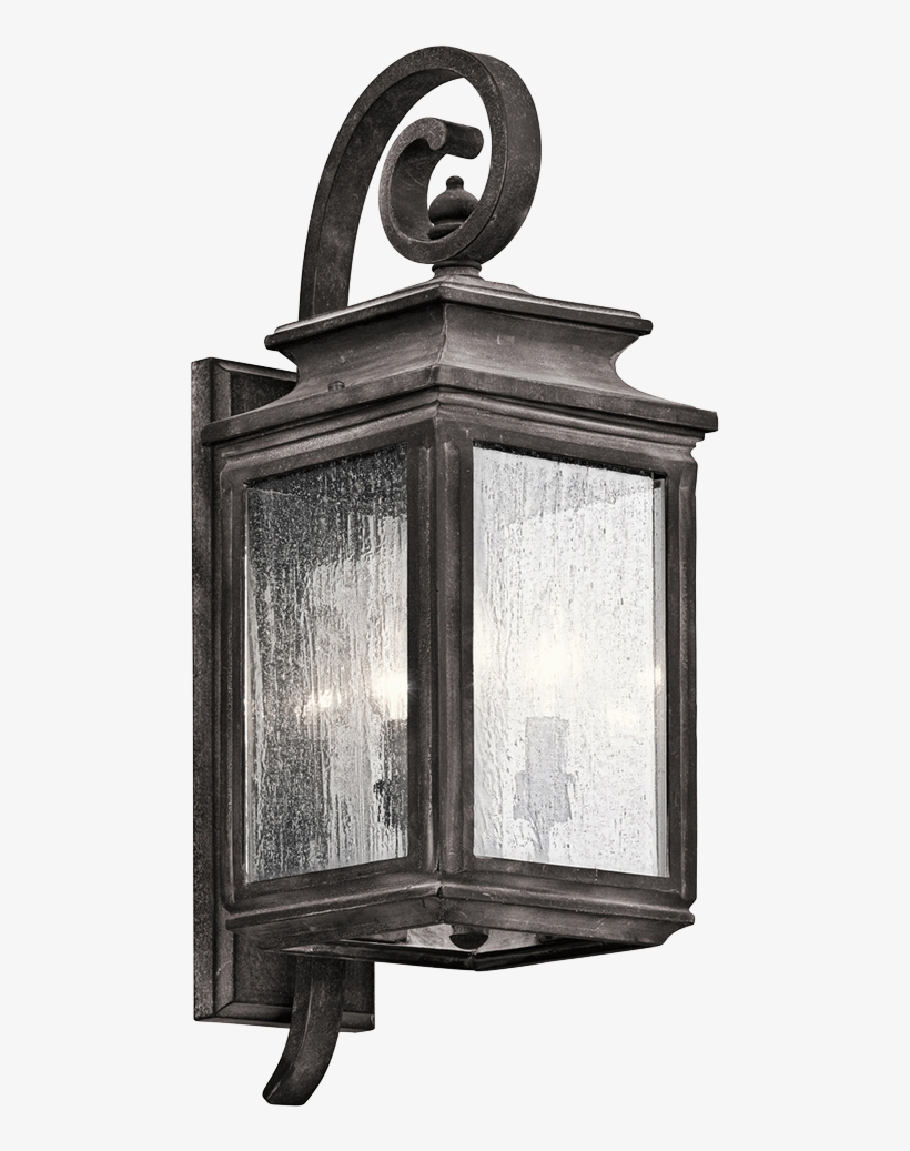 Kic 49502wzc 3x60c Wall Lantern Weathered Zinc - Kichler Three Light Weathered Zinc Wall Lantern, transparent png