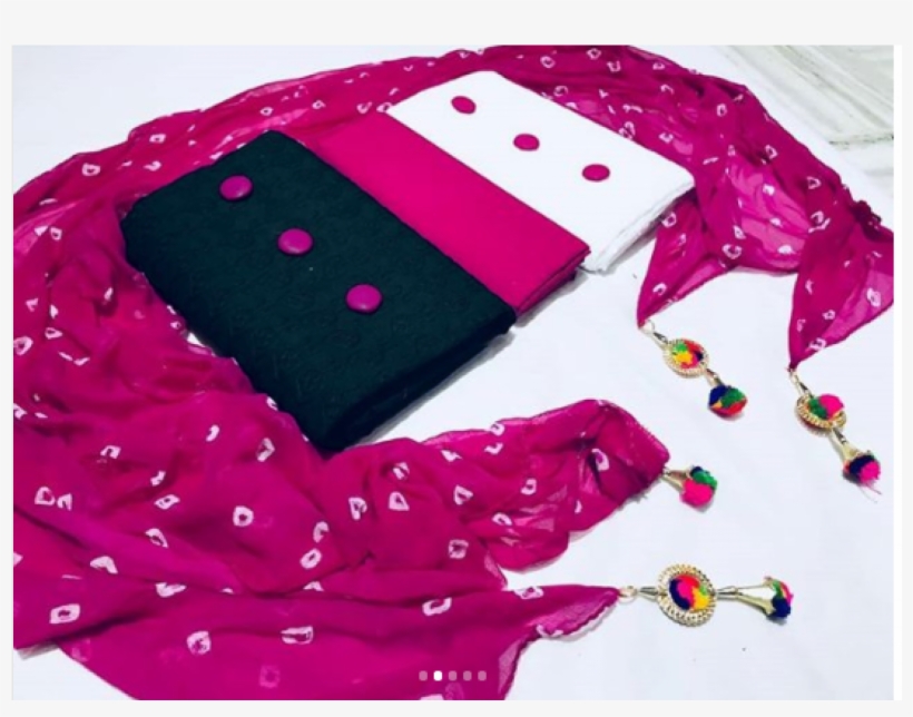 Dual 2 Top Chicken Work Cotton Suit Un-stitched Material - Shalwar Kameez, transparent png