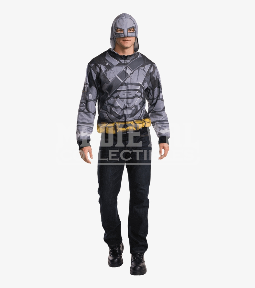 Adult Armoured Batman Costume Hoodie, transparent png