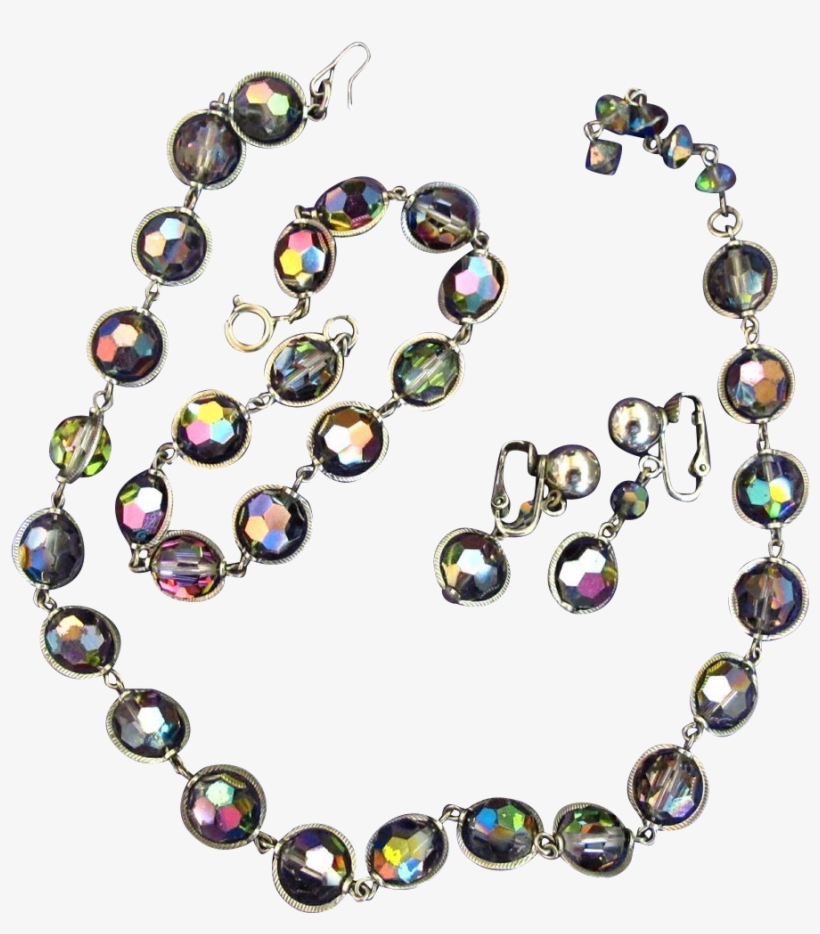 Bergere Carnival Glass Style Glass Bead Parure - Bead, transparent png