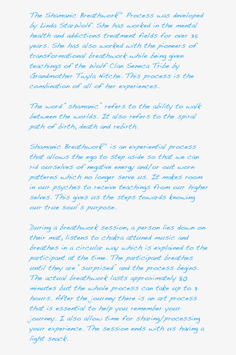 The Shamanic Breathwork™ Process Was Developed By Linda - Quotes, transparent png