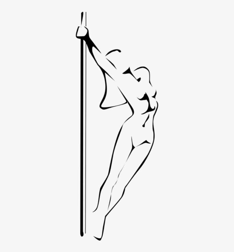 Pole Dance Outline Silhouette - Dance, transparent png