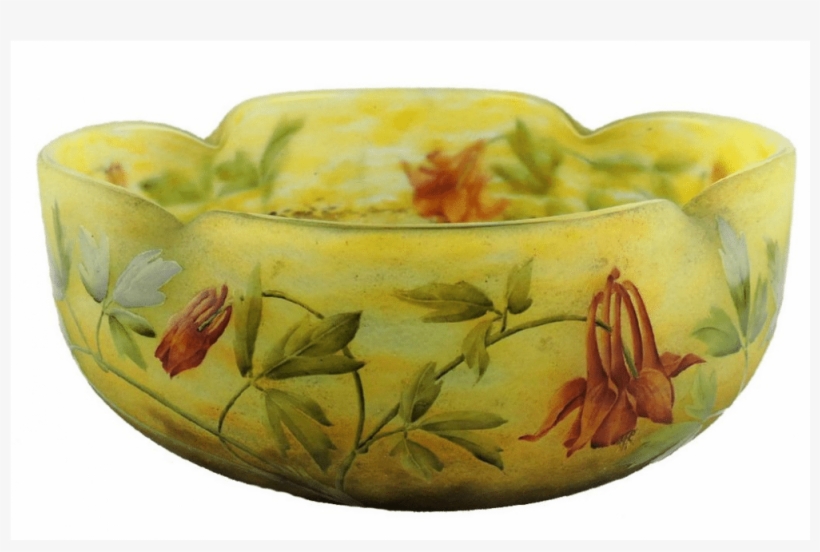 Daum Nancy Cameo & Enamel Art Glass Bowl Circa - Daum, transparent png
