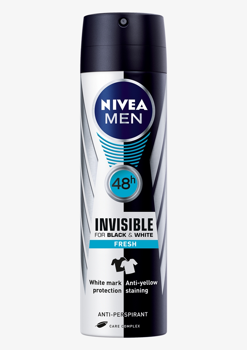 Nivea Deodorant Invisible For Black White, transparent png