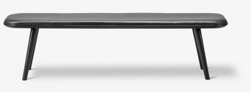 Spine Wood Base Bench Remix 2 113, Black Lacquered, transparent png