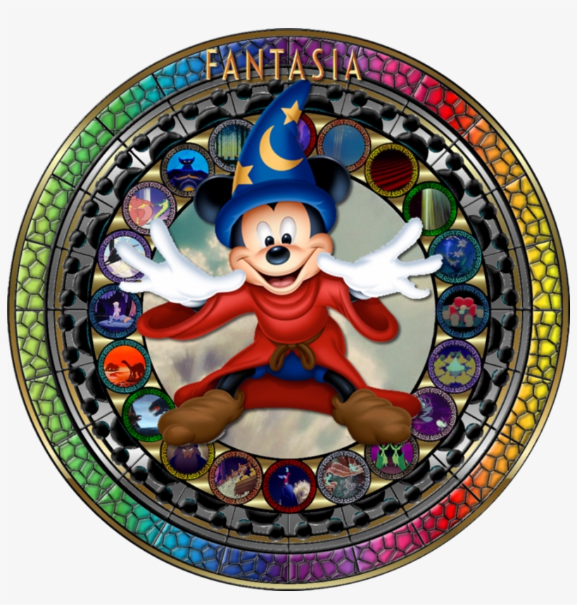 Sorcerer Mickey Mouse - Vintage Dumbo Cabochon Tibetan Silver Glass Chain Pendant, transparent png
