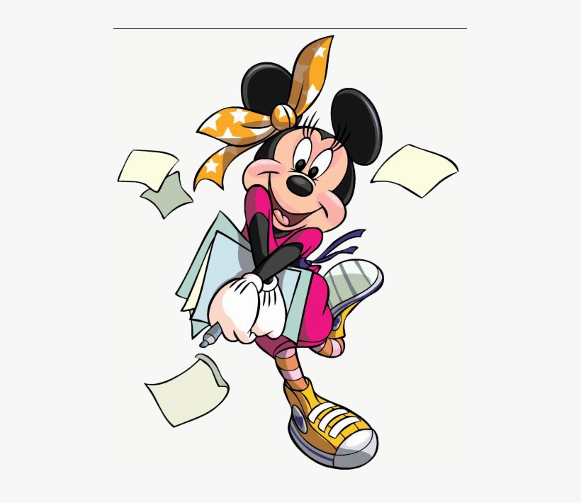Pin By Debra Norwood On Minnie Mouse - Minnie Mouse En La Escuela, transparent png