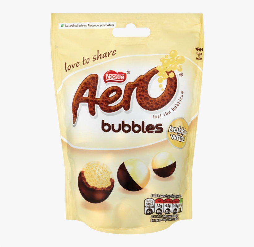 Aero Bubbles White Hanging Bag 113g White Chocolate Aero Balls