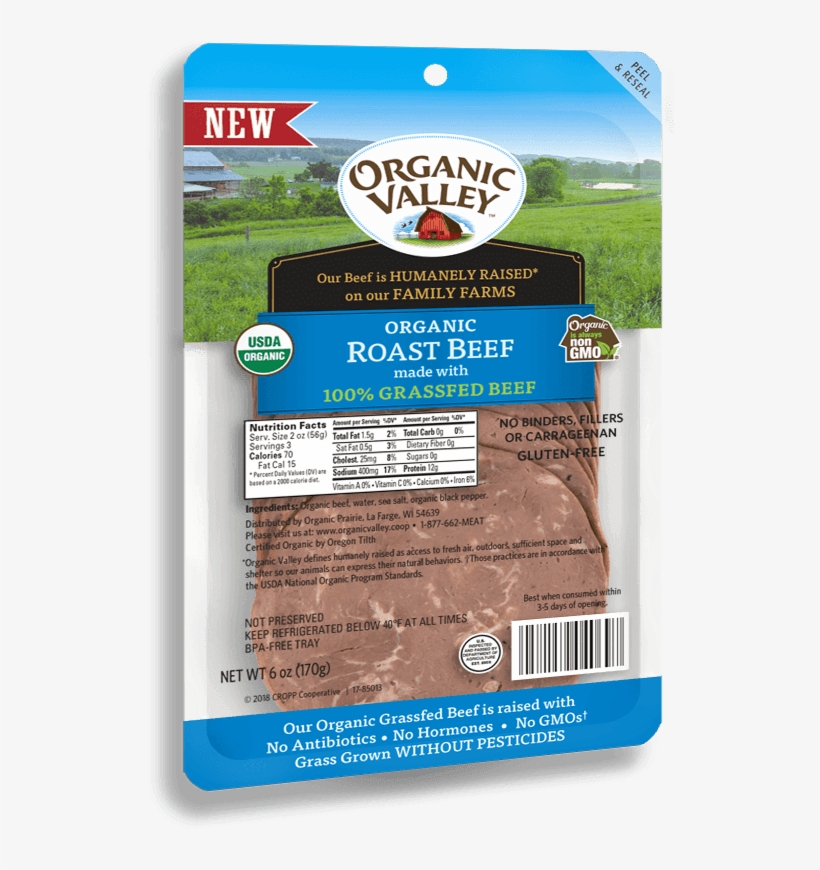 100% Grassfed Roast Beef 100% Grassfed Roast Beef - Organic Valley Cropp Cooperative 35202001 Butter Salted, transparent png