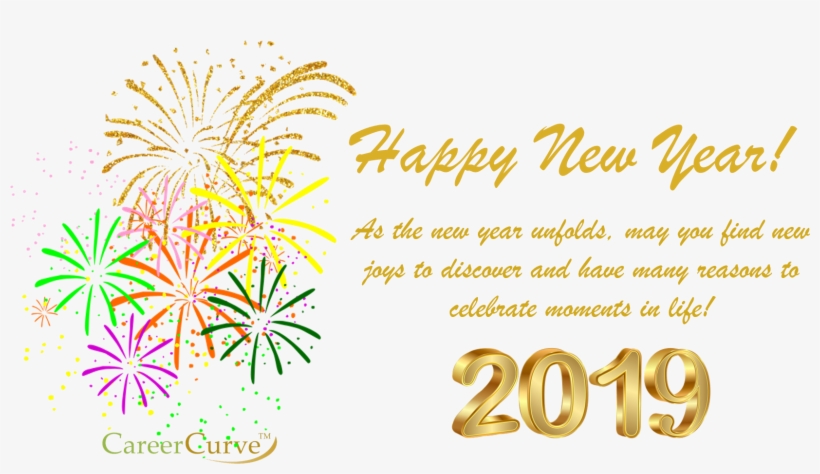 Happy New Year From All Of Us At Careercurve - New Year - Customizable Celebration Design Card, transparent png