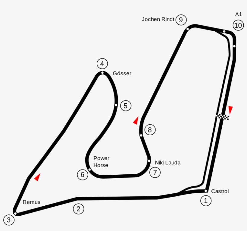 Circuit A1 Ring - Red Bull Ring Svg, transparent png