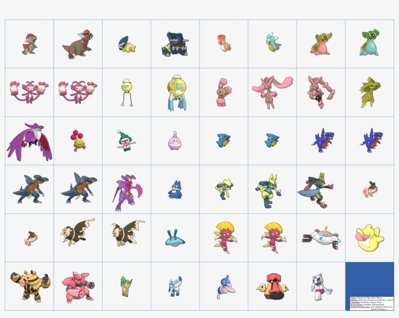 Click For Full Sized Image Alola Dex Previews Ultra Sun Shiny Pokemon 