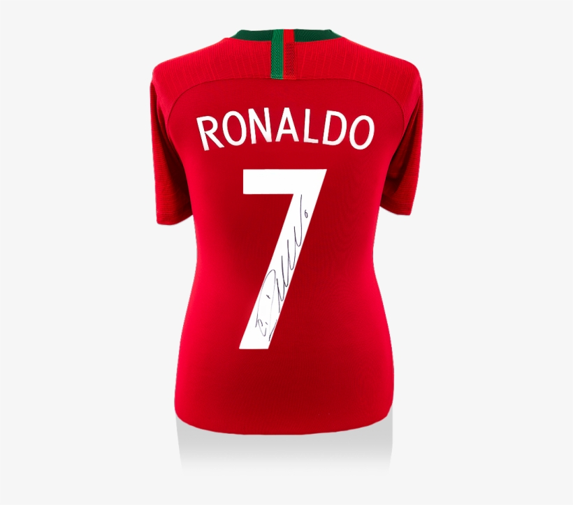 Cristiano Ronaldo Back Signed Portugal 2018 Home Shirt, transparent png