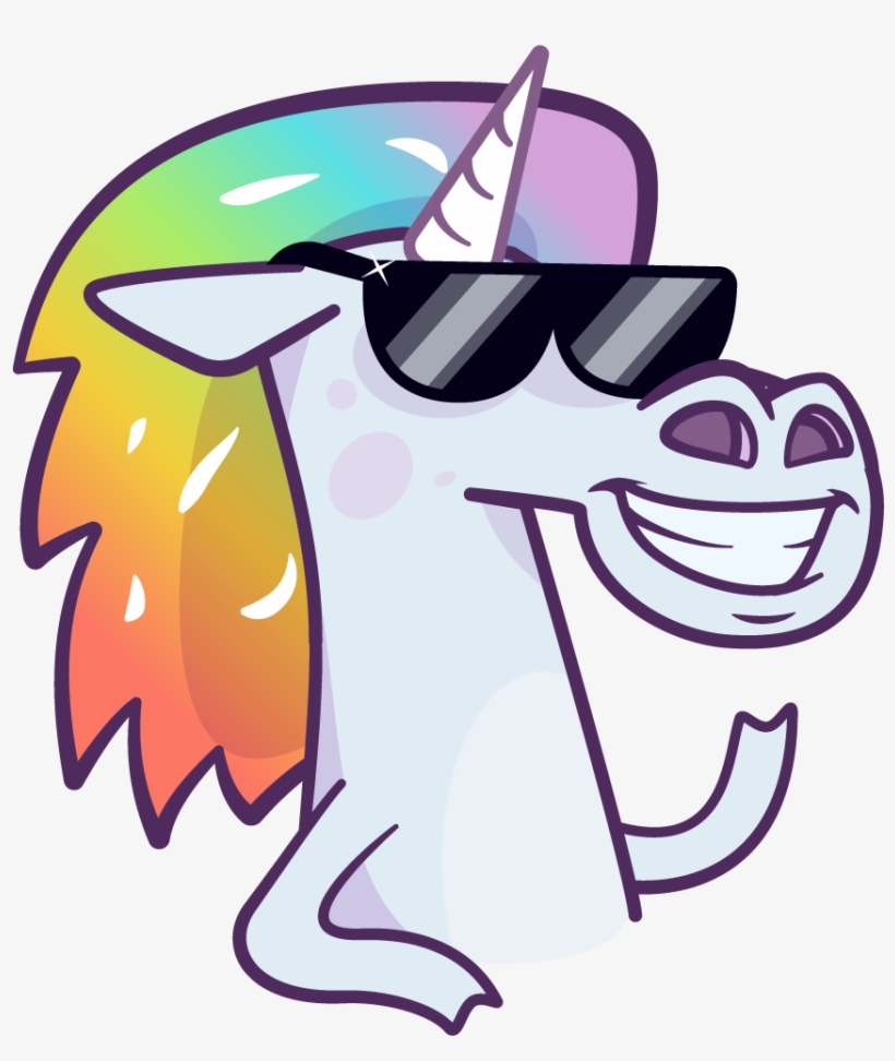 Uniquely Unicorn Rocking Some Sweet Shades, transparent png