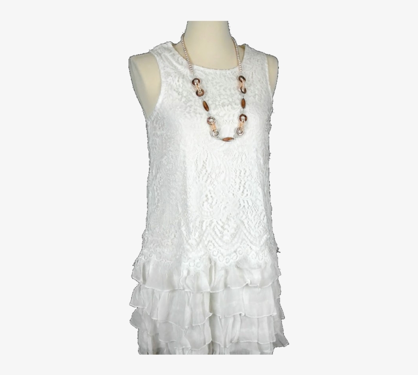 Shabby Chic Eyelash Lace Ruffle Dress, transparent png