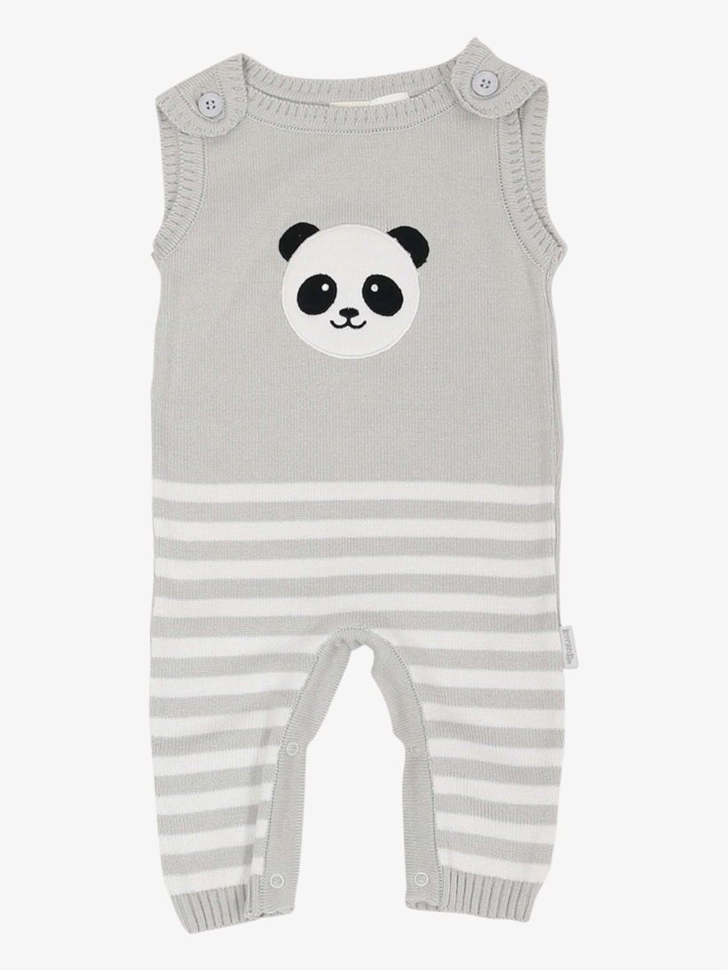 Korango Panda Knit Overall Grey* - Overall, transparent png