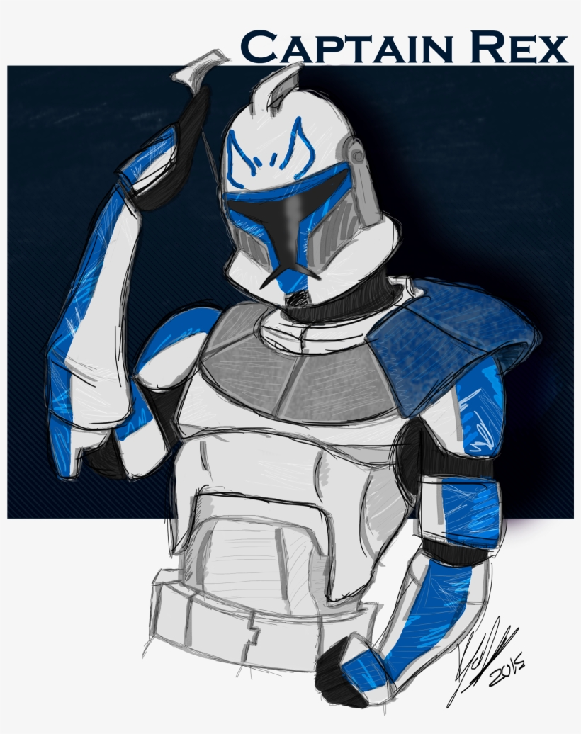 Rex Captain Of The 501st Art ©becky Schnute - Sassy Salute Unisex T-shirts, transparent png