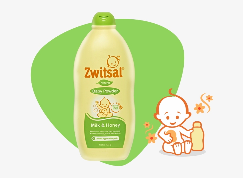 Baby Powder Natural With Milk And Honey - Zwitsal, transparent png