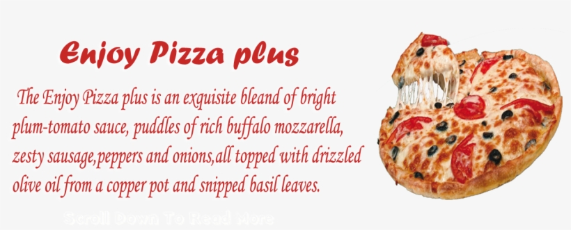 Enjoy Pizza Plus - Pizza By The Slice 18"x24" Business Store Retail Signs, transparent png