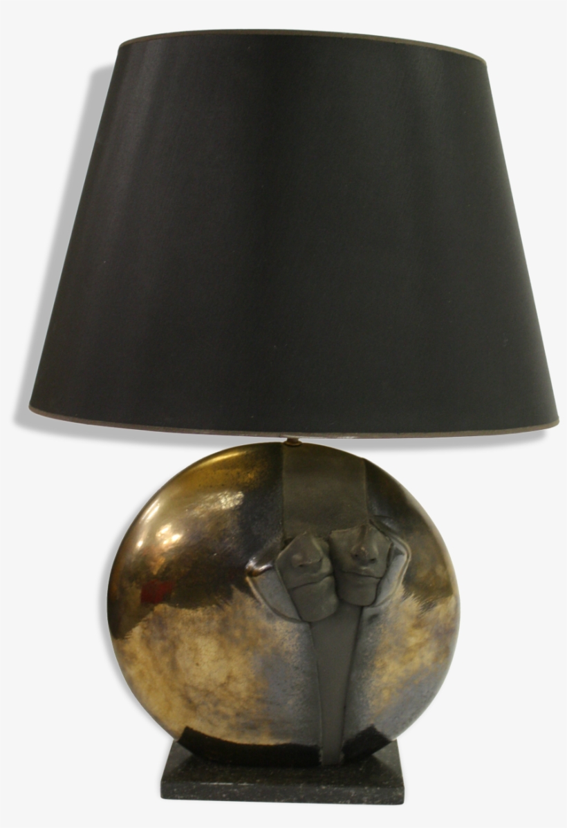 Impressive Sculptural Stone Table Lamp 1970s - 1970s, transparent png