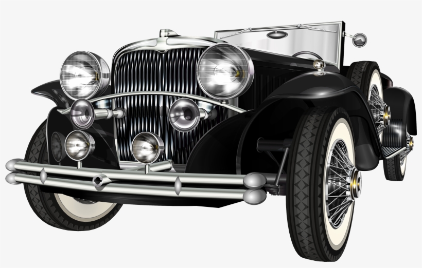 Black Retro Car Png Clip Art - Car Adds In 1940, transparent png