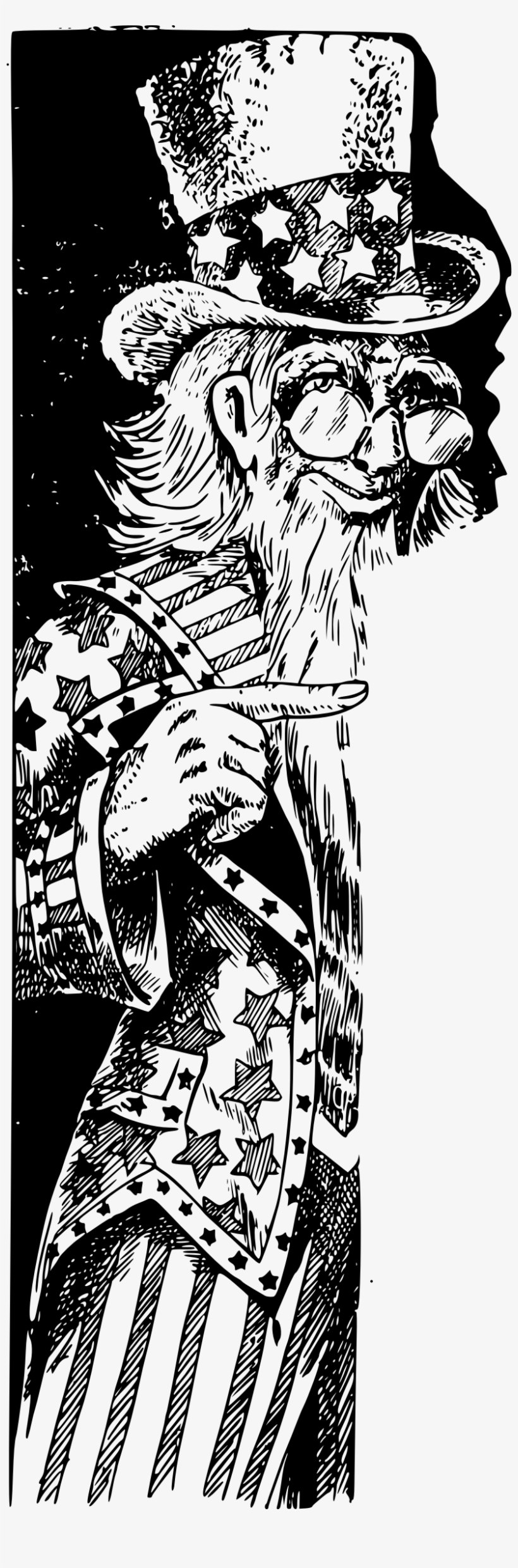 Uncle Sam Points Icons Free Download - Trippy Vector Art, transparent png