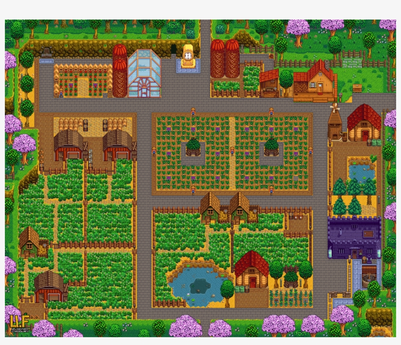 Farm Plan In Spring - Stardew Farm Plan, transparent png