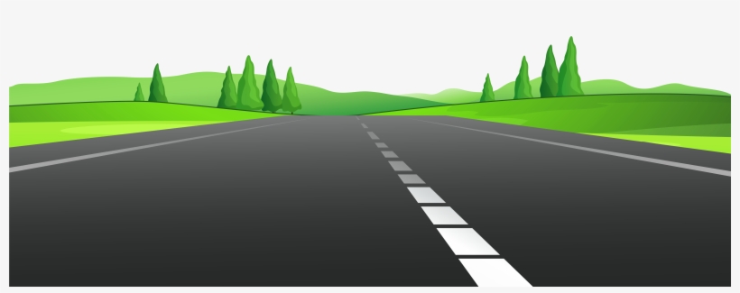 Road With Grass Png Clipart - Road Clipart, transparent png