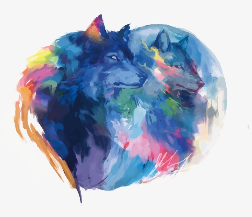 Black And White Download Gray Wolf Painting Digital - Graphics Tablets Watercolor, transparent png