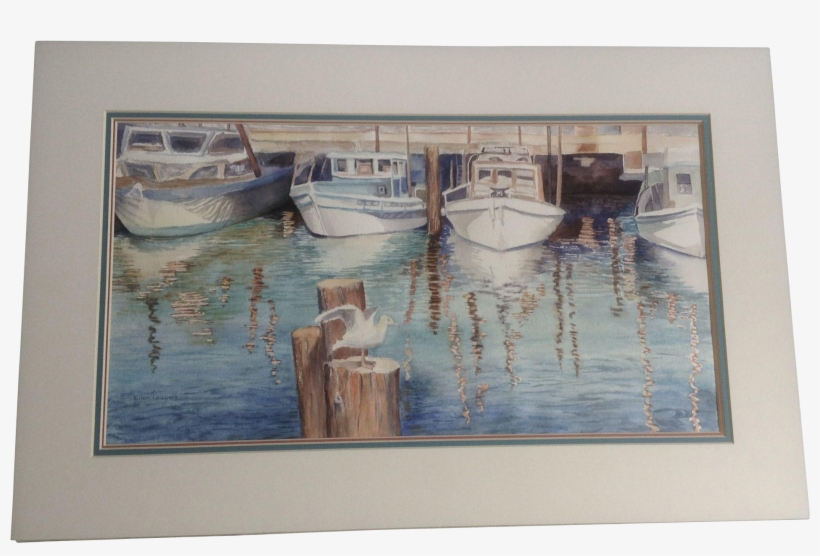 Ellen S Leupold Cws Fisherman's Wharf Seagull On A - Painting, transparent png